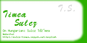 timea sulcz business card